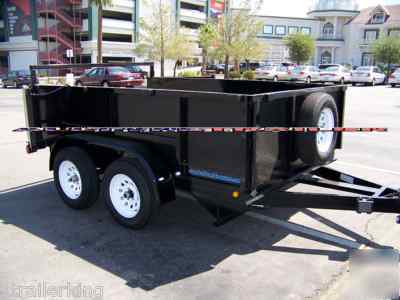 2009 enclosed box utility cargo landscape dump trailer