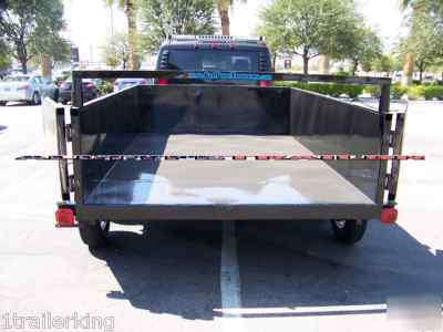 2009 enclosed box utility cargo landscape dump trailer