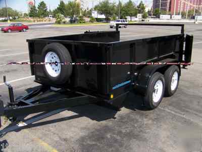 2009 enclosed box utility cargo landscape dump trailer