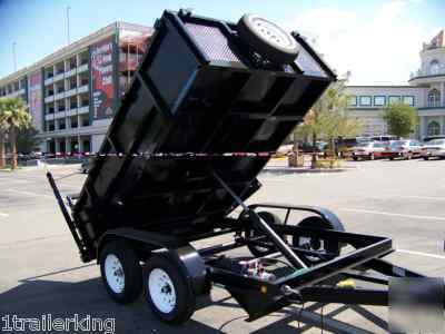 2009 enclosed box utility cargo landscape dump trailer