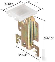 Mirror wardrobe door top guide for steel framed doors 