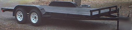 New 16' tandem flatbed utility trailer, car hauler 