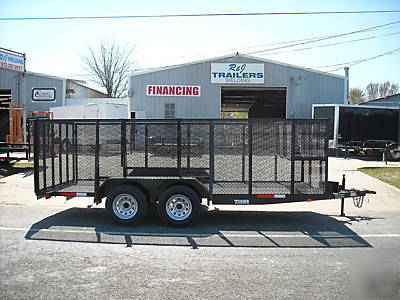 New 76X16 16FT 16' cargo atv utility landscape trailer 