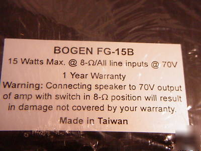 New bogen fg 15B 2 way foreground speaker - 