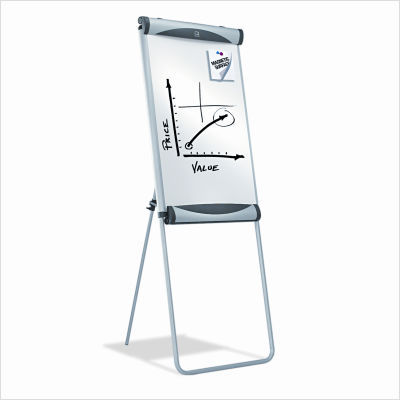 Premium magnetic dry erase easel, 27 x 41, white