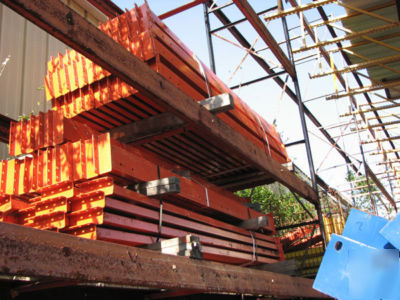 Pushback pallet rack components