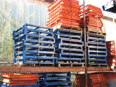 Pushback pallet rack components