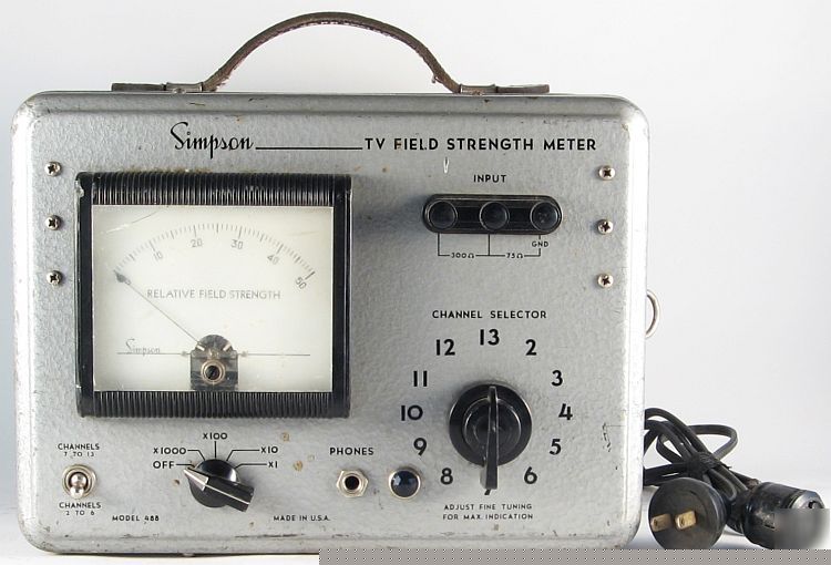 Simpson tube tv field strength meter