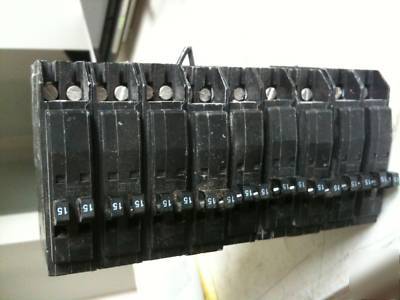 Square d tandem breaker 15 amp QOT1515 (lot of 9)