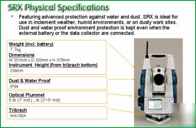 Sokkia srx robotic with explorer 600+, & 500M no prism